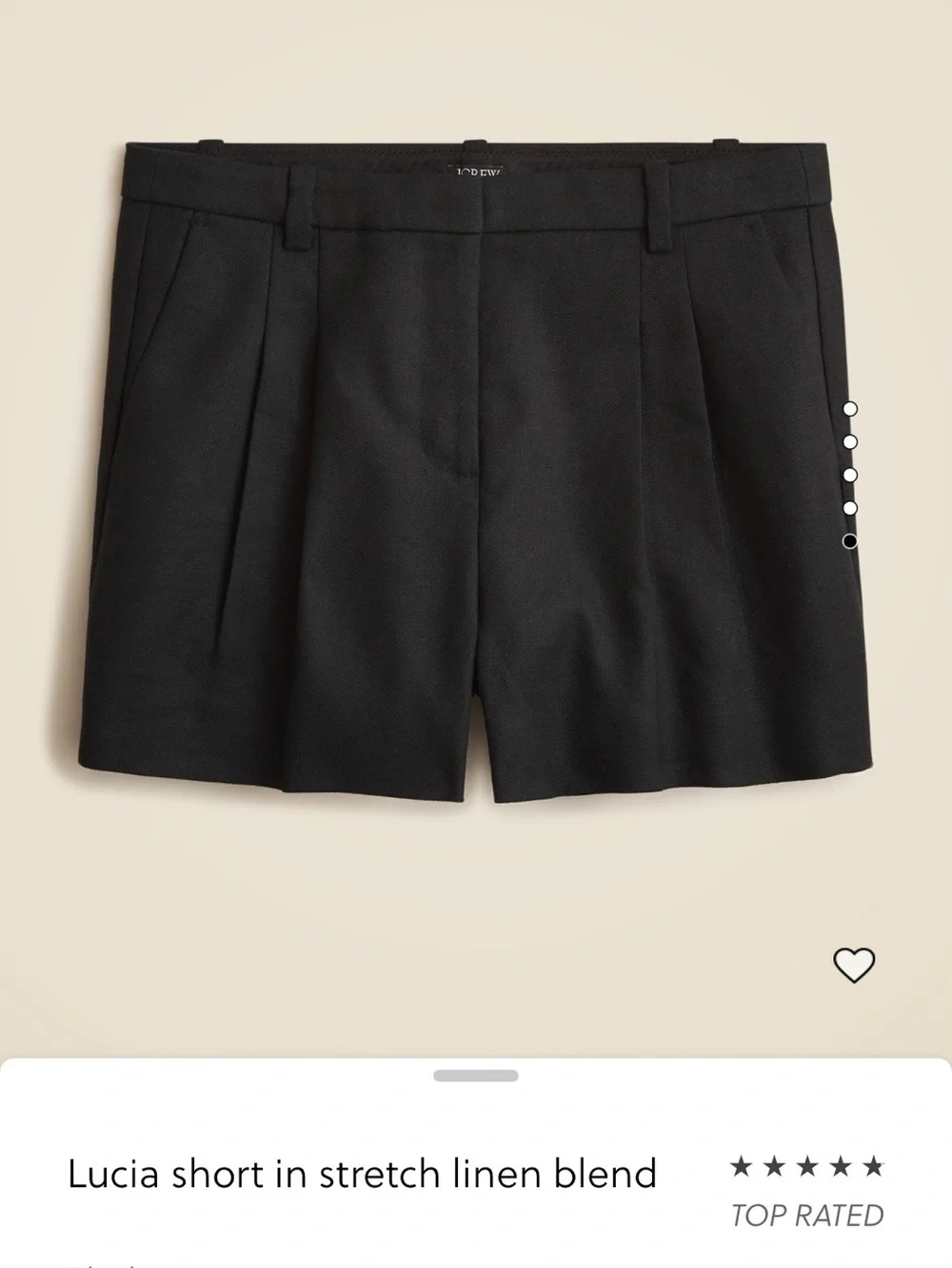 Like new size 14 women’s J Crew Black Tailored Pleated linen blend Shorts.